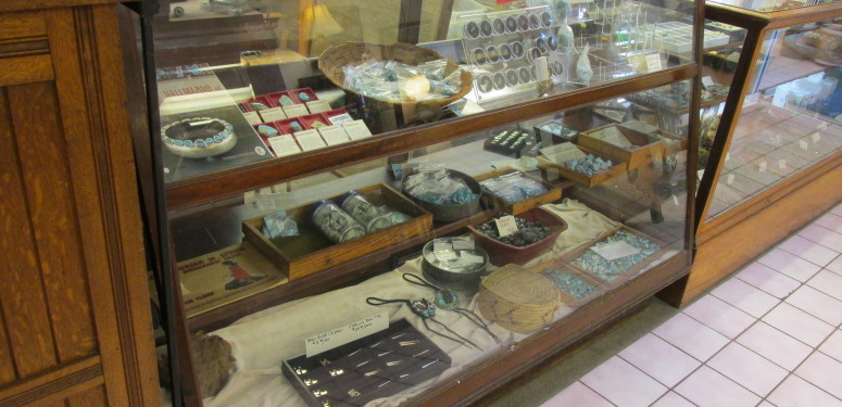 Lapidary area featuring American Turquoise and Chinese Jade